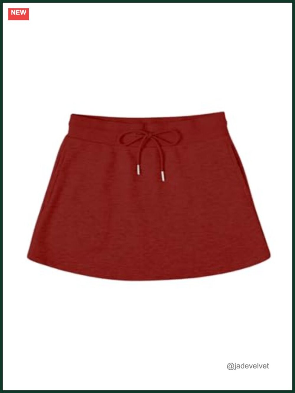 Drawstring Sweat Skirt Mid Waist Casual Mini Skirt with Pockets